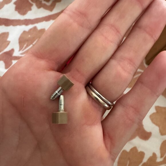 EUC Christian Louboutin Everest Silver Anjalina Spike Heels - Picture 6 of 13